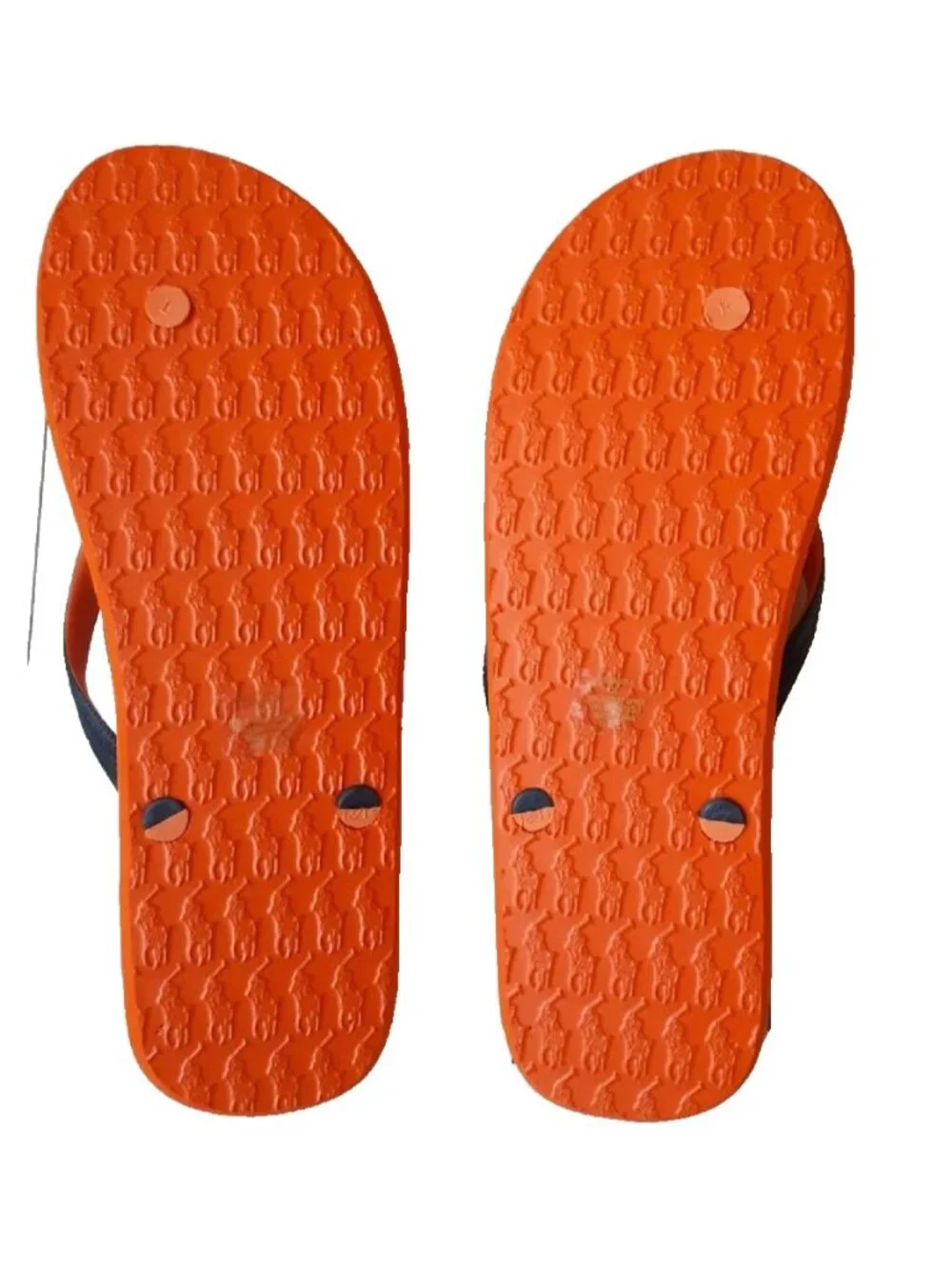 POLO Ralph Lauren Red/Blue Whitlebury Flip Flops Orange/Navy 13 / 14